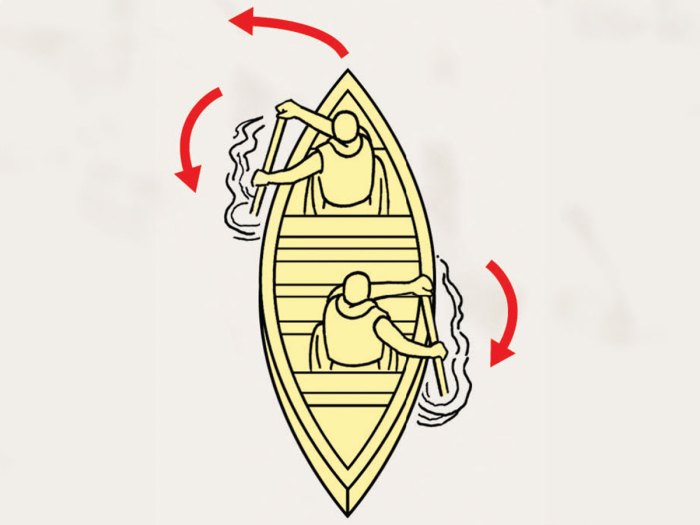 Illustration of forward canoe stroke