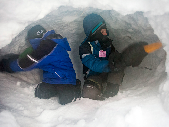 How to Build a Quinzee Snow Shelter