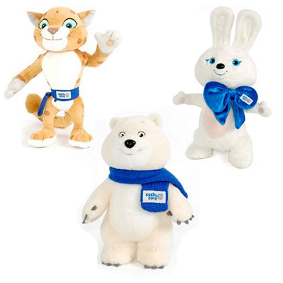 The Leopard, the Hare and the Polar Bear were the mascots for the 2014 Winter Games in Sochi, Russia. They were selected by the Russian people during a live national TV broadcast by text message voting.