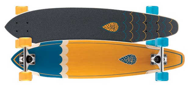 Sector 9 Highline ($125; sector9.com): Deck is 8" x 34.5" with Gullwing 8.0 Mission trucks, ABEC 5 bearings and 64 mm Nineball wheels (78a).