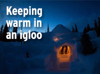 Keeping warm in an igloo
