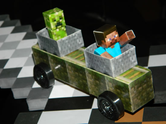 Minecraft pinewood derby car