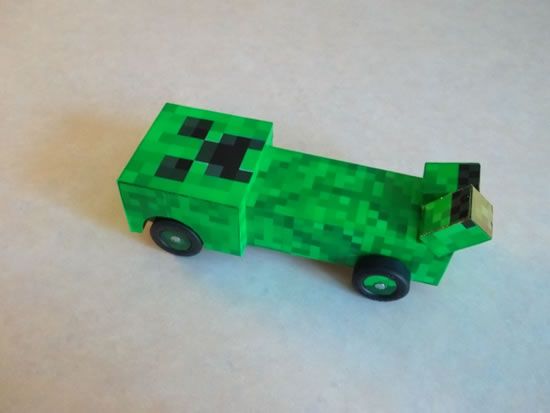 Minecraft pinewood derby car