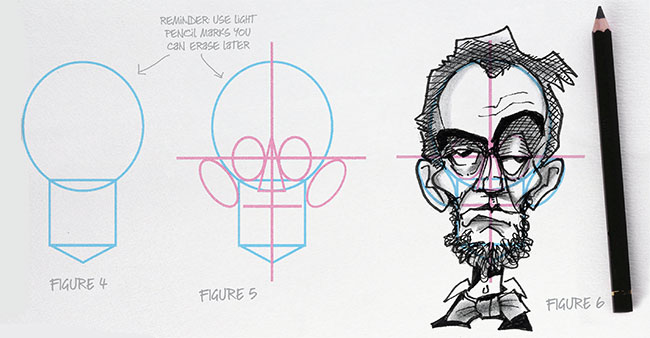 how to draw caricatures step by step instructions