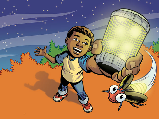 Use an LED Light to Make a Firefly Lantern