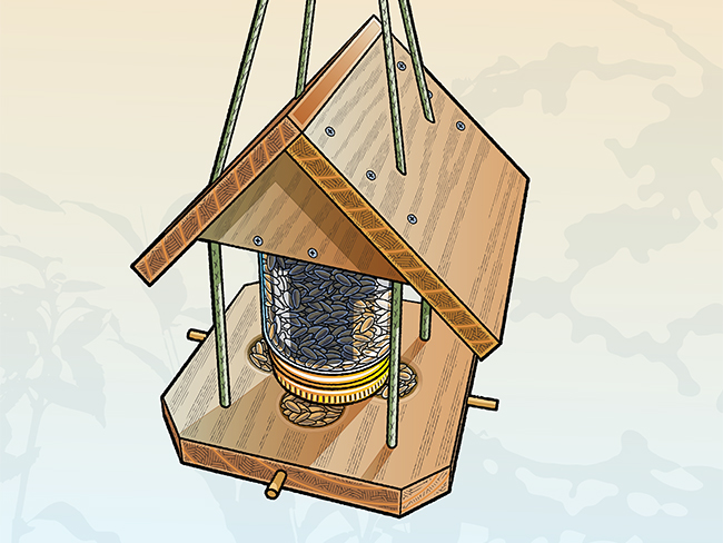 How to Build a Mason Jar Bird Feeder