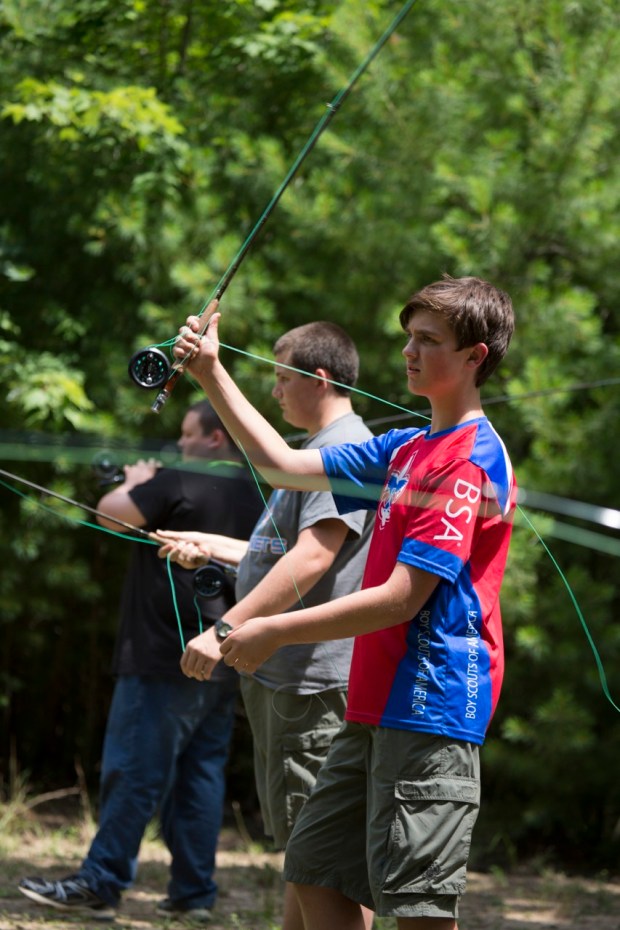 Scouting Fly-fishing Merit Badge Camp, NCWRC Fishing Education