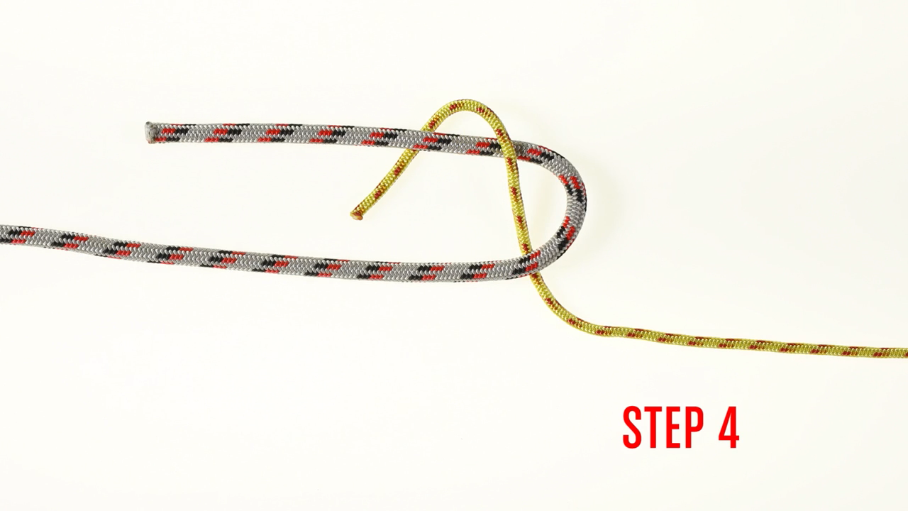 How to tie a sheet bend knot
