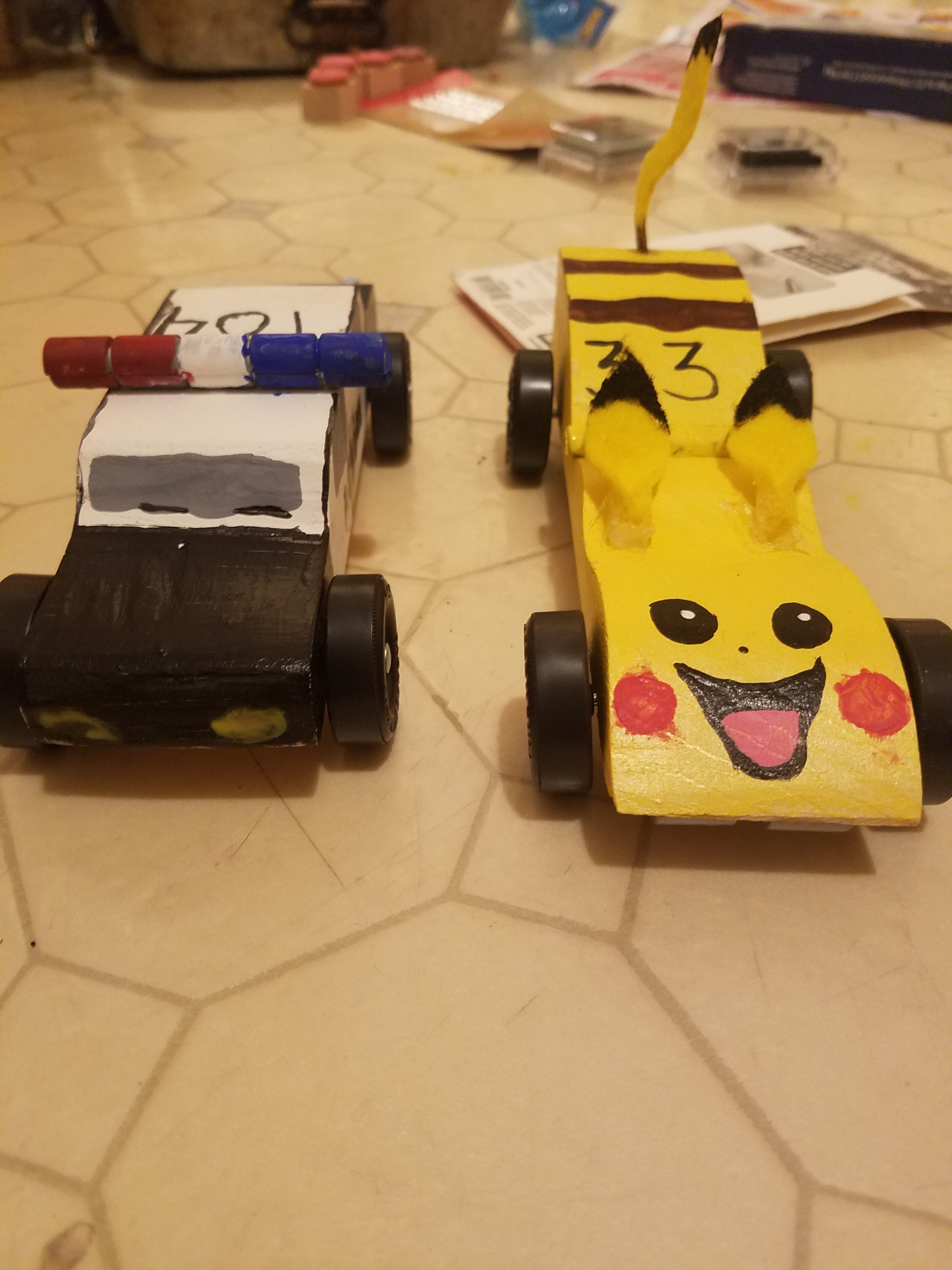 Pikachu/ police car
