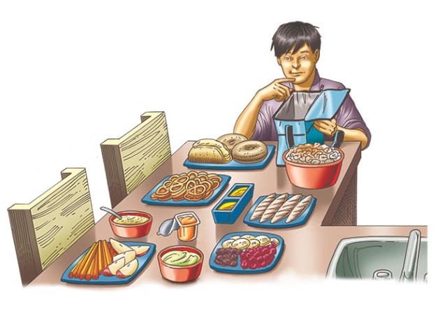 animated school lunch clipart options