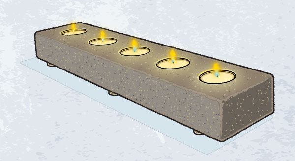 Make a Rustic Concrete Candle Holder