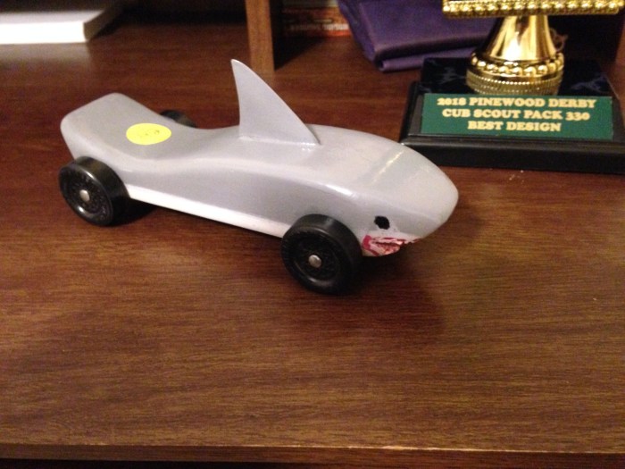 Photo Gallery of Shark Pinewood Derby Car Designs Scout Life magazine