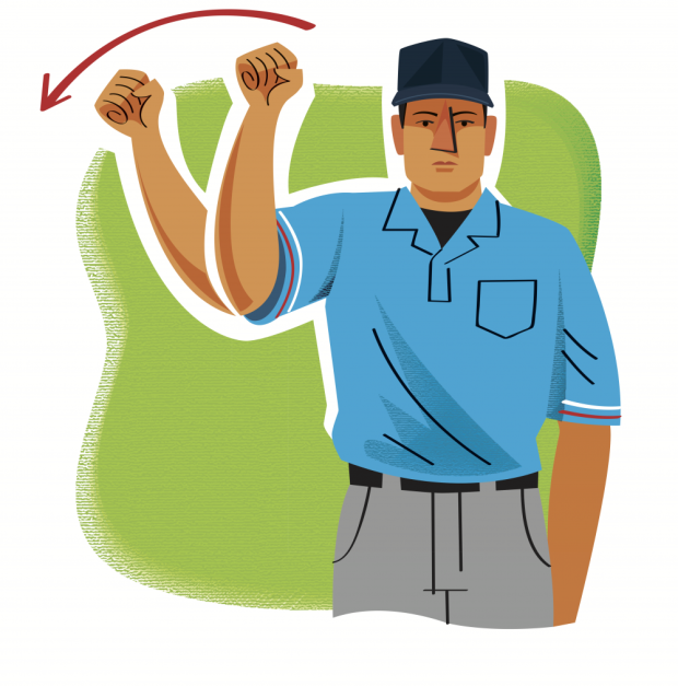 baseball umpire hand signals