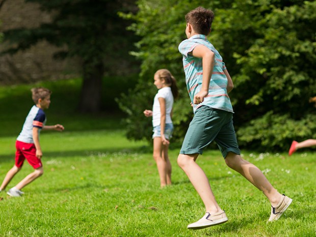 kids playing capture the flag