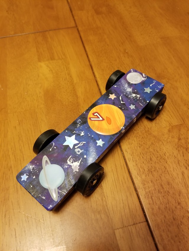 Space Galaxy Pinewood Derby Decals