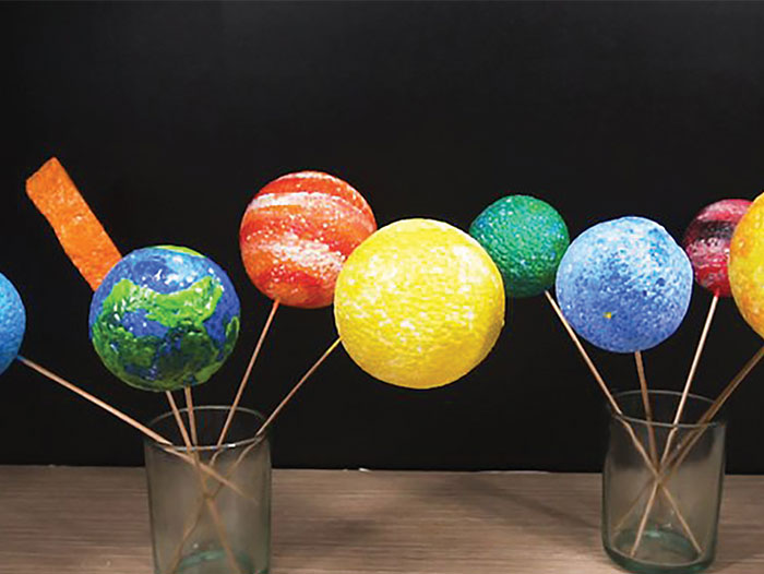 solar system model ideas using foam