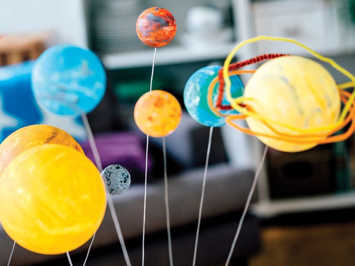 solar system model ideas using foam