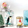 various types of homemade snow globes