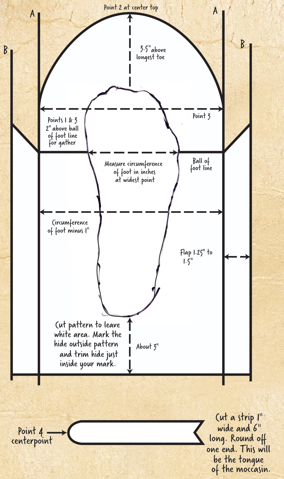 Printable Moccasin Boot Pattern