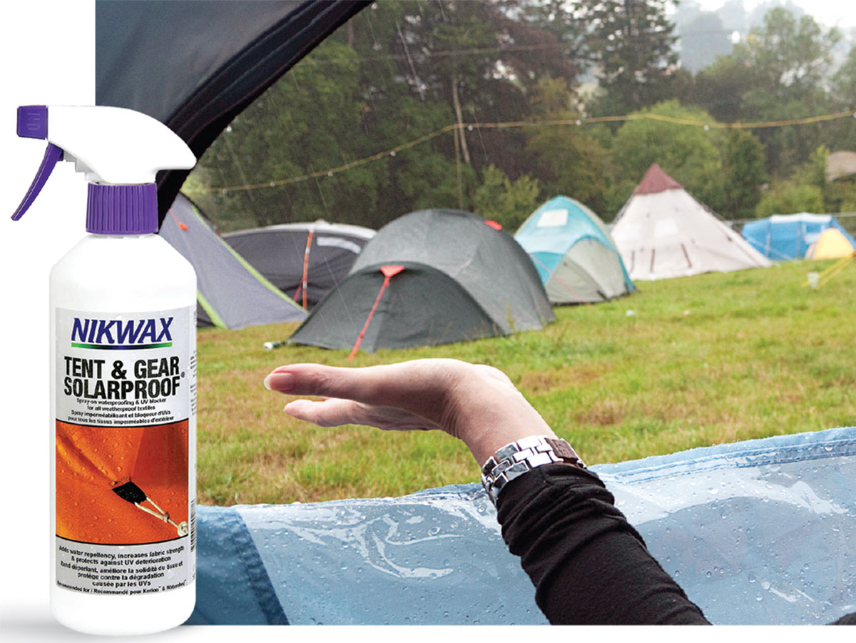 Homemade waterproofing spray for a outlet tent