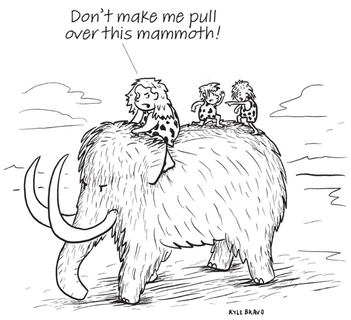 mother's day jokes about mom on a mammoth threatening kids to pull over