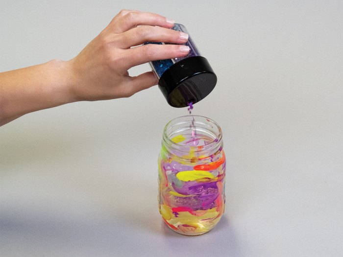 Galaxy Jars, Glow in the Dark Craft