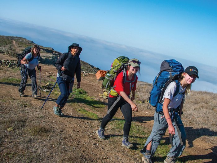 Only halfway up their ascent for the day.