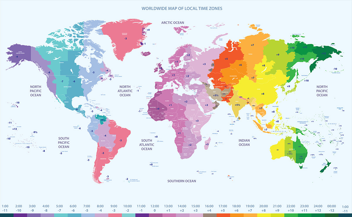 Time zones – Travel guide at Wikivoyage