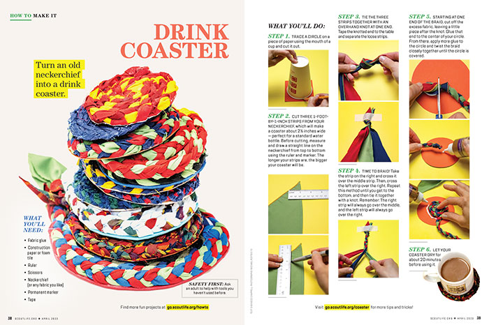 Layout of drink coaster how to article