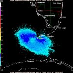 Radar image of bird migration over Florida Keys