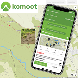 Screenshot of Komoot app