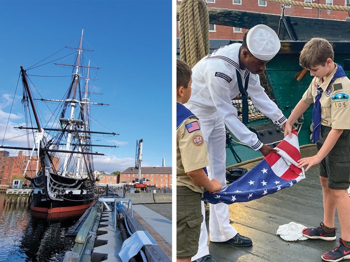 Folding the American flag