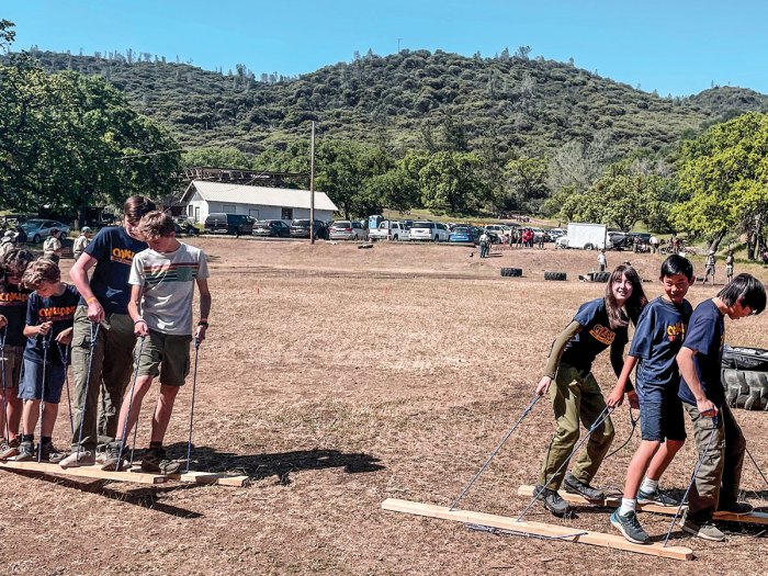 Scouts doing an activity