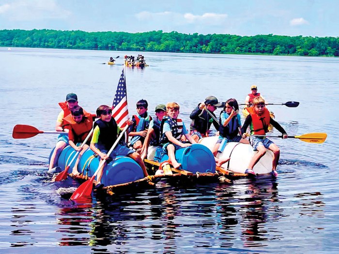 Scouts on a raft