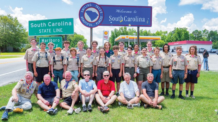 Scouts who made the trek across north carolina in 2023