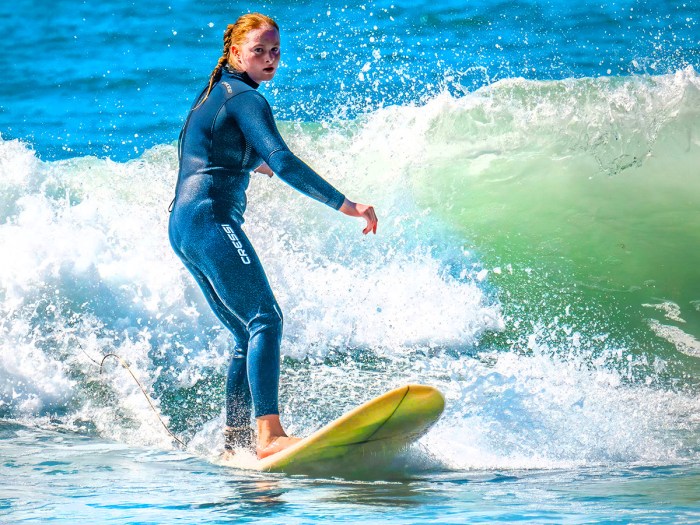 Scout at surfing campout in La Jolla California