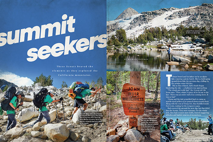 Layout of Summit Seekers article