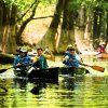 Scouts paddle canoes through Congaree National Park