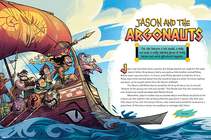 Layout of the Jason and the Argonauts short story