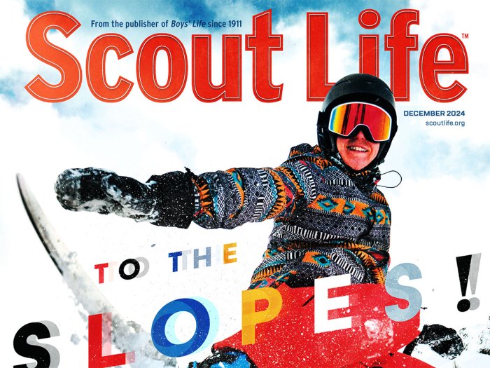 cover of december 2024 issue of scout life magazine