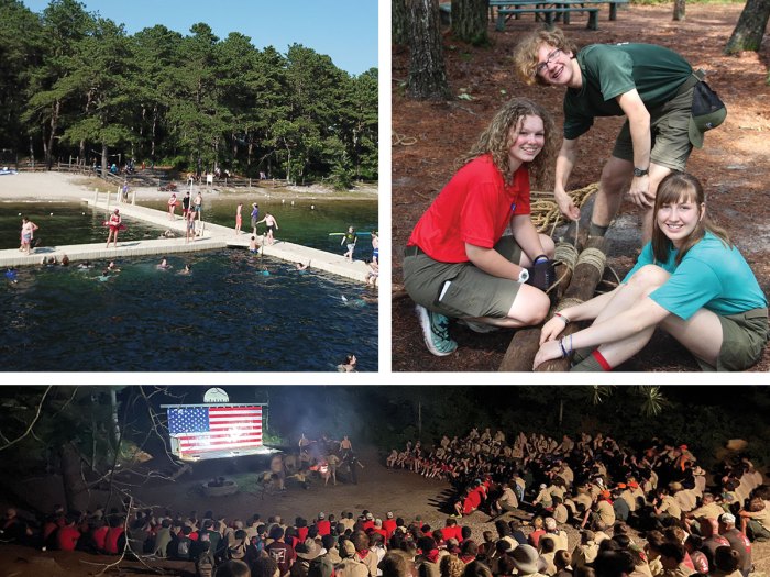 Scouts at Camp Squanto in Massachusetts