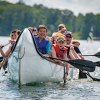 Scouts in a Dragon Boat at Tomahawk Scout Camp