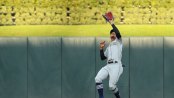 Julio Rodriguez catching a ball