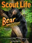 Bear on the cover of the May 2025 issue of Scout Life