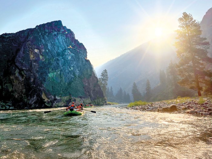 floating down the salmon river in idaho